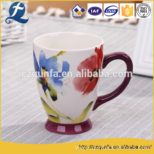 Custom Printed Pattern Ceramic Mug With Handle